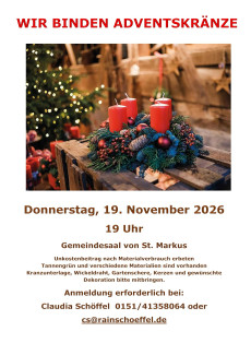 Infos Adventskranz binden mit Foto