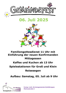 Plakat Gemeindefest 2025