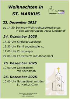 Termine der Weihnachtsgottesdienste